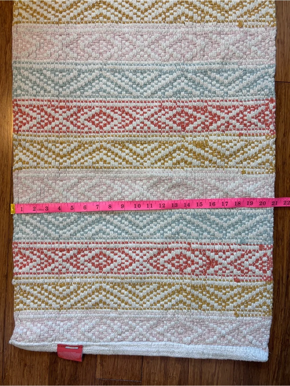 Opalhouse Pastel Pink, Mustard & Cream Woven Cotton Rug